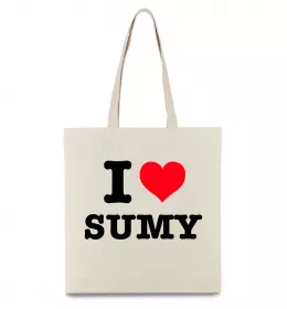 Еко-сумка I love Sumy Бежевий фото