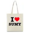 Эко-сумка I love Sumy Бежевый фото