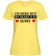 Женская футболка My heart in Sumy Лимонный фото