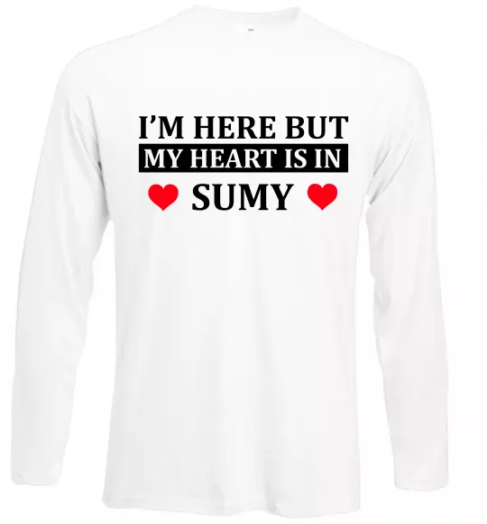 Лонгслив My heart in Sumy Белый фото