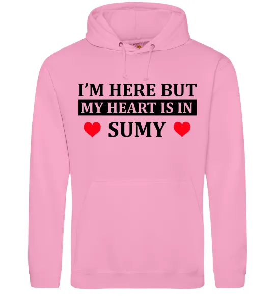 Чоловіча толстовка (худі) My heart in Sumy Рожевий фото