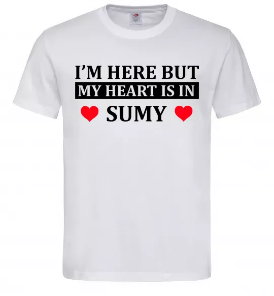 Мужская футболка My heart in Sumy Белый фото