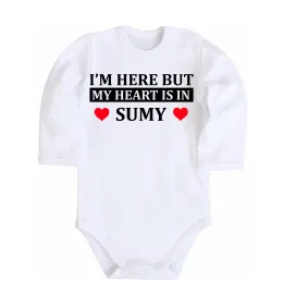 Дитячий бодік My heart in Sumy Білий фото