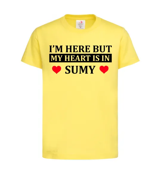 Детская футболка My heart in Sumy Лимонный фото