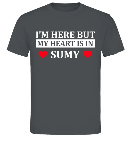 Мужская футболка My heart in Sumy Графит фото