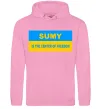 Женская толстовка (худи) Sumy center of freedom Розовый фото