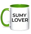 Чашка з кольоровою ручкою Sumy lover Зелений фото