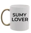 Чашка з кольоровою ручкою Sumy lover Золото фото