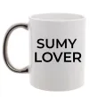 Чашка з кольоровою ручкою Sumy lover Срібло фото