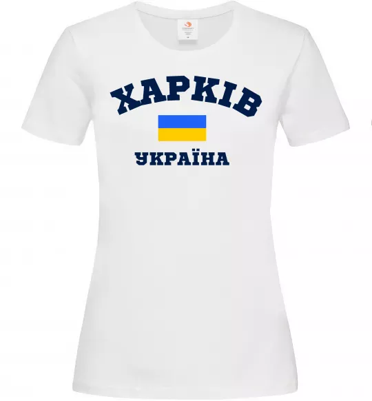 Жіноча футболка Харків Україна Білий фото