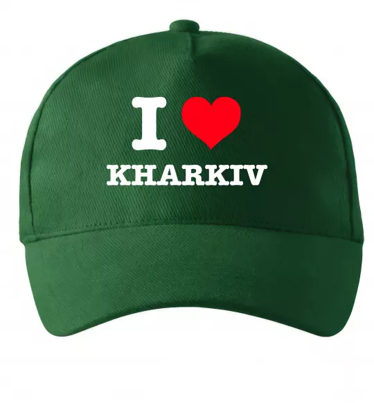 Кепка I love Kharkiv Темно-зеленый фото