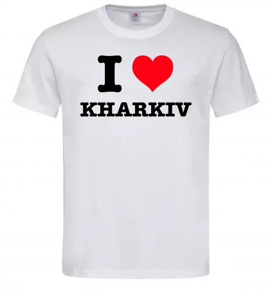 Мужская футболка I love Kharkiv Белый фото