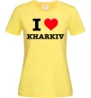 Жіноча футболка I love Kharkiv Лимонний фото