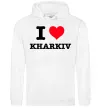 Чоловіча толстовка (худі) I love Kharkiv Білий фото