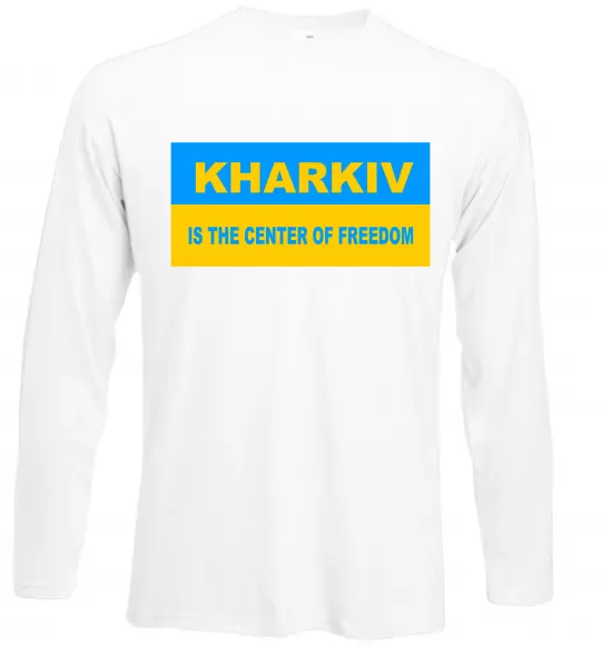 Лонгслив Kharkiv center of freedom Белый фото