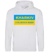 Женская толстовка (худи) Kharkiv center of freedom Серый меланж фото