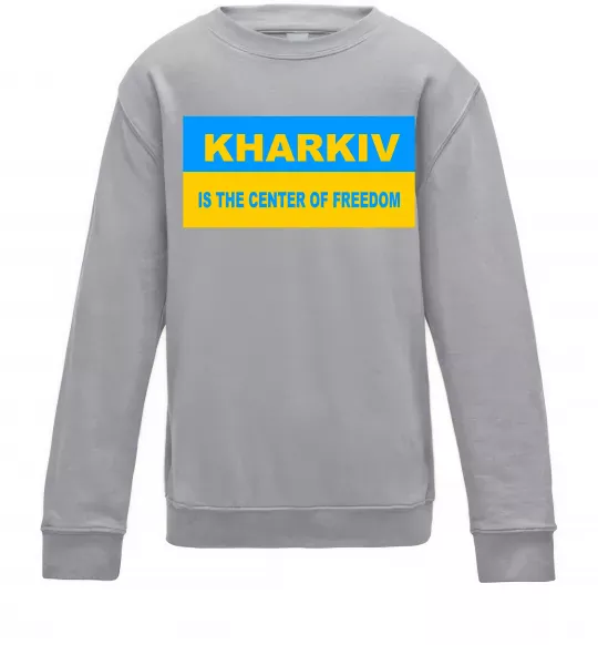 Дитячий світшот Kharkiv center of freedom Сірий меланж фото