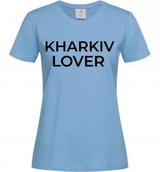 Жіноча футболка Kharkiv lover Блакитний фото
