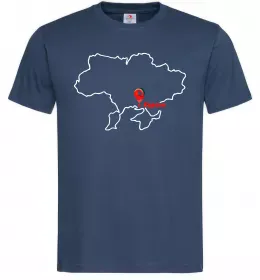 Чоловіча футболка Херсон карта Темно-синій фото