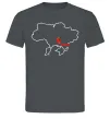 Чоловіча футболка Херсон карта Графіт фото