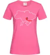 Женская футболка Херсон карта Ярко-розовый фото