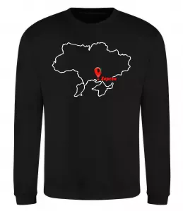 Світшот Херсон карта Чорний фото