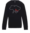 Детский Свитшот Херсон карта Черный фото