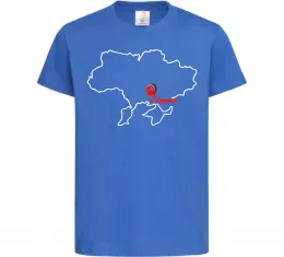 Детская футболка Херсон карта Ярко-синий фото