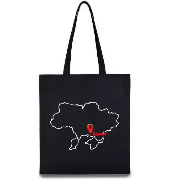 Эко-сумка Херсон карта Черный фото