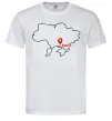 Чоловіча футболка Херсон карта Білий фото