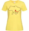 Женская футболка Херсон карта Лимонный фото
