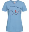 Женская футболка Херсон карта Голубой фото