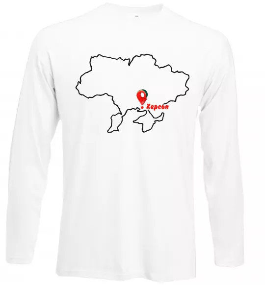 Лонгслів Херсон карта Білий фото