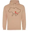 Жіноча толстовка (худі) Херсон карта Пісочний фото