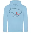 Женская толстовка (худи) Херсон карта Голубой фото