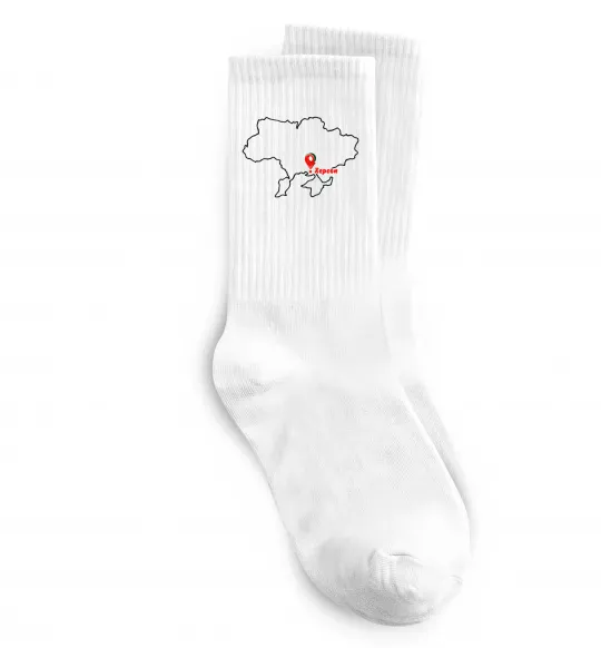 Носки Херсон карта Белый фото