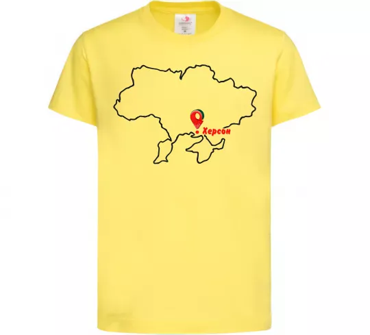 Детская футболка Херсон карта Лимонный фото