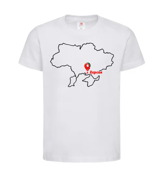 Детская футболка Херсон карта Белый фото