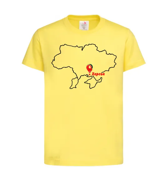 Детская футболка Херсон карта Лимонный фото