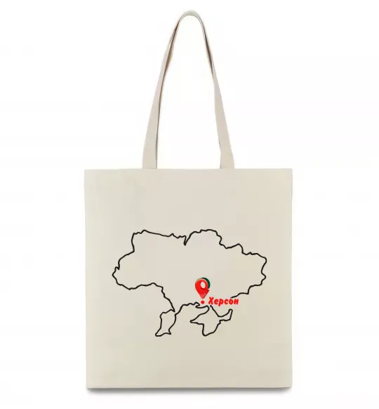 Эко-сумка Херсон карта Бежевый фото