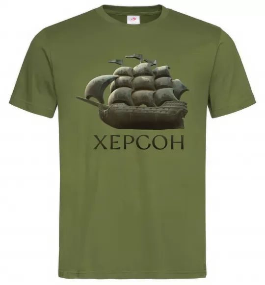 Чоловіча футболка Корабель Херсон Оливковий фото