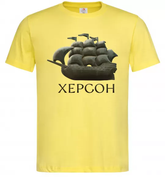 Чоловіча футболка Корабель Херсон Лимонний фото
