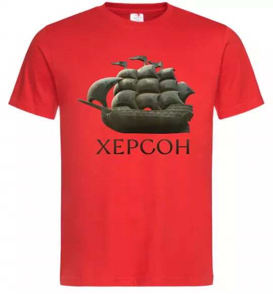 Чоловіча футболка Корабель Херсон Червоний фото