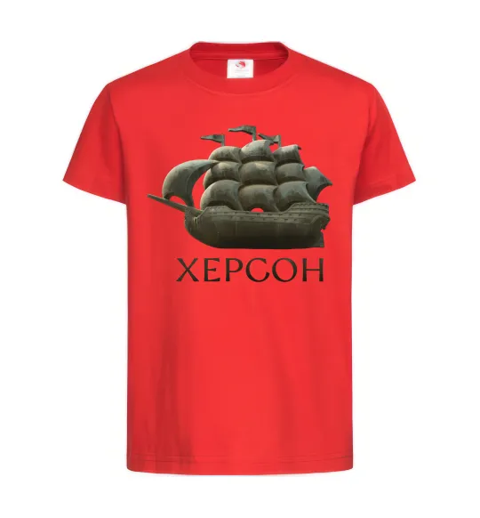 Детская футболка Корабель Херсон Красный фото