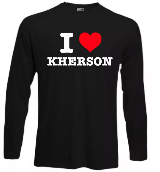 Лонгслів I love Kherson Чорний фото