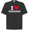 Футболка Оверсайз I love Kherson Чорний фото