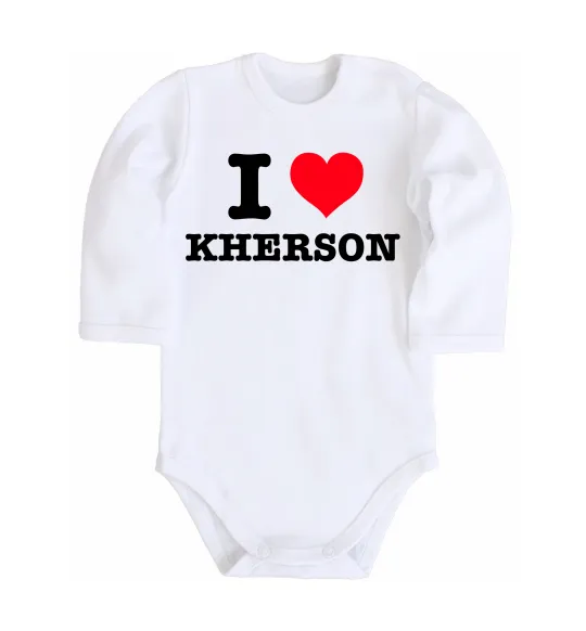 Детский боди I love Kherson Белый фото