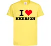 Дитяча футболка I love Kherson Лимонний фото