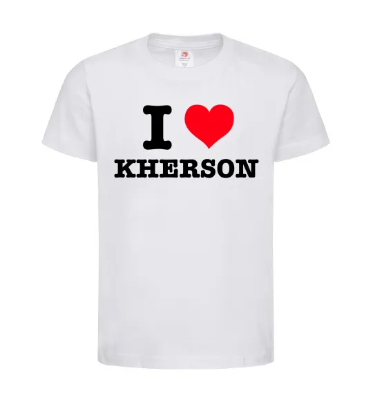 Детская футболка I love Kherson Белый фото