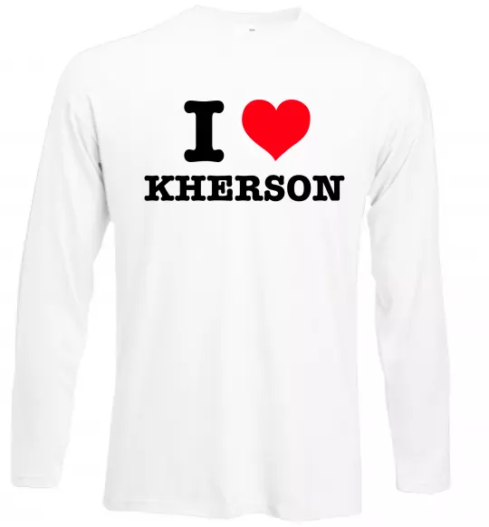 Лонгслів I love Kherson Білий фото